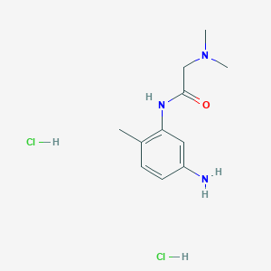 molecular formula C11H19Cl2N3O B2724666 N-(5-Amino-2-methylphenyl)-2-(dimethylamino)acetamide;dihydrochloride CAS No. 2305255-04-1