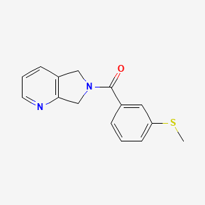 molecular formula C15H14N2OS B2724673 (3-(甲硫基)苯基)(5H-吡咯并[3,4-b]吡啶-6(7H)-基)甲酮 CAS No. 2320146-77-6