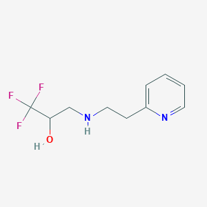 molecular formula C10H13F3N2O B2724674 1,1,1-三氟-3-{[2-(2-吡啶基)乙基]氨基}-2-丙醇 CAS No. 478068-17-6