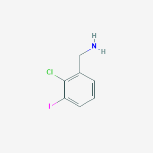 molecular formula C7H7ClIN B2724684 (2-Chloro-3-iodophenyl)methanamine CAS No. 1261861-09-9