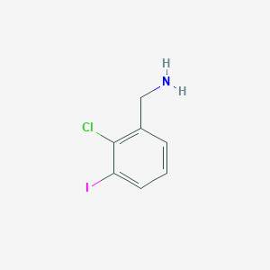 molecular formula C7H7ClIN B2724684 (2-氯-3-碘苯基)甲胺 CAS No. 1261861-09-9