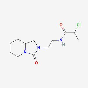 2-Chloro-N-[2-(3-oxo-1,5,6,7,8,8a-hexahydroimidazo[1,5-a]pyridin-2-yl)ethyl]propanamide