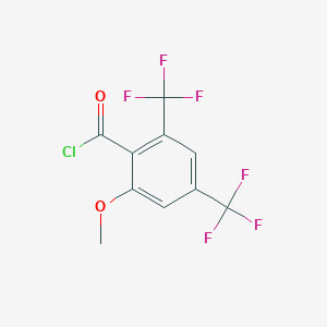 molecular formula C10H5ClF6O2 B2724692 2-Methoxy-4,6-bis(trifluoromethyl)benzoyl chloride CAS No. 886503-47-5
