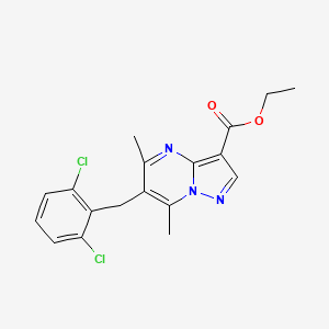 Ethyl 6-(2,6-dichlorobenzyl)-5,7-dimethylpyrazolo[1,5-a]pyrimidine-3-carboxylate