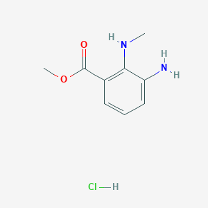 molecular formula C9H13ClN2O2 B2724696 Methyl 3-amino-2-(methylamino)benzoate hydrochloride CAS No. 2138136-21-5