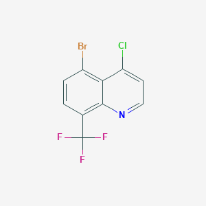 molecular formula C10H4BrClF3N B2724703 5-溴-4-氯-8-(三氟甲基)喹啉 CAS No. 1065093-15-3