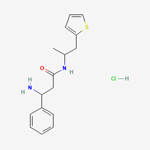 3-amino-3-phenyl-N-[1-(thiophen-2-yl)propan-2-yl]propanamide hydrochloride