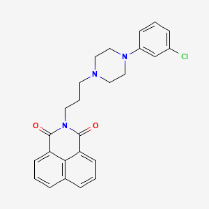 molecular formula C25H24ClN3O2 B2724709 2-(3-(4-(3-chlorophenyl)piperazin-1-yl)propyl)-1H-benzo[de]isoquinoline-1,3(2H)-dione CAS No. 111119-19-8