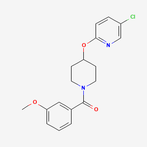 molecular formula C18H19ClN2O3 B2724711 (4-((5-Chloropyridin-2-yl)oxy)piperidin-1-yl)(3-methoxyphenyl)methanone CAS No. 1428356-24-4