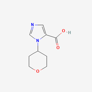 molecular formula C9H12N2O3 B2724724 1-(四氢-2H-吡喃-4-基)-1H-咪唑-5-羧酸 CAS No. 1511436-86-4