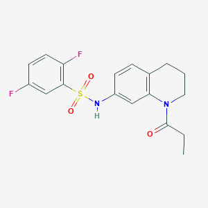 2,5-difluoro-N-(1-propionyl-1,2,3,4-tetrahydroquinolin-7-yl)benzenesulfonamide