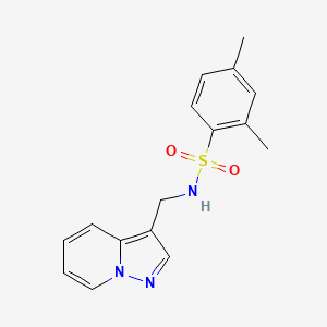 2,4-dimethyl-N-(pyrazolo[1,5-a]pyridin-3-ylmethyl)benzenesulfonamide