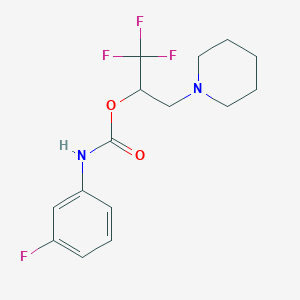 2,2,2-trifluoro-1-(piperidinomethyl)ethyl N-(3-fluorophenyl)carbamate
