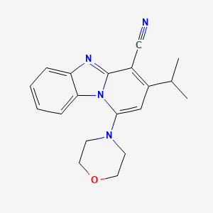 1-(Morpholin-4-yl)-3-(propan-2-yl)pyrido[1,2-a]benzimidazole-4-carbonitrile