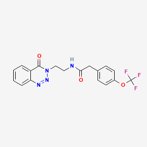 molecular formula C18H15F3N4O3 B2724740 N-(2-(4-oxobenzo[d][1,2,3]triazin-3(4H)-yl)ethyl)-2-(4-(trifluoromethoxy)phenyl)acetamide CAS No. 2034324-54-2