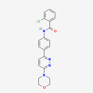 molecular formula C21H19ClN4O2 B2724742 2-氯-N-(4-(6-吗啉基吡啶并嗪-3-基)苯基)苯甲酰胺 CAS No. 899985-99-0