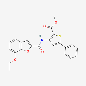 molecular formula C23H19NO5S B2724753 Methyl 3-(7-ethoxybenzofuran-2-carboxamido)-5-phenylthiophene-2-carboxylate CAS No. 921530-49-6