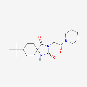8-Tert-butyl-3-(2-oxo-2-piperidin-1-ylethyl)-1,3-diazaspiro[4.5]decane-2,4-dione