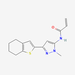 N-[2-Methyl-5-(4,5,6,7-tetrahydro-1-benzothiophen-2-yl)pyrazol-3-yl]prop-2-enamide