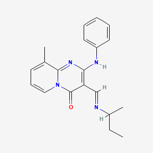 (E)-3-((sec-butylimino)methyl)-9-methyl-2-(phenylamino)-4H-pyrido[1,2-a]pyrimidin-4-one