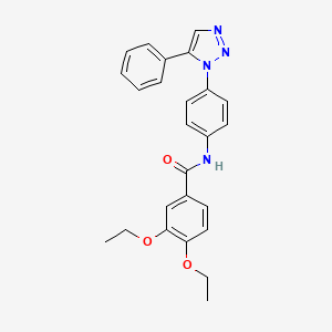 3,4-diethoxy-N-[4-(5-phenyltriazol-1-yl)phenyl]benzamide