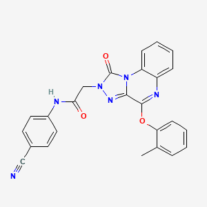 N-(4-cyanophenyl)-2-(1-oxo-4-(o-tolyloxy)-[1,2,4]triazolo[4,3-a]quinoxalin-2(1H)-yl)acetamide