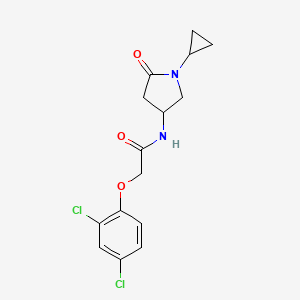 molecular formula C15H16Cl2N2O3 B2724778 N-(1-环丙基-5-氧代吡咯啉-3-基)-2-(2,4-二氯苯氧基)乙酰胺 CAS No. 1396859-11-2