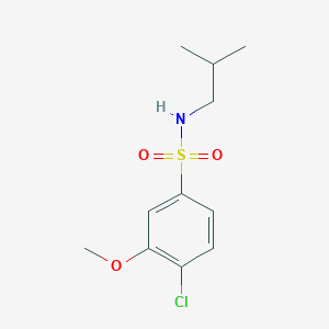 molecular formula C11H16ClNO3S B272478 4-chloro-N-isobutyl-3-methoxybenzenesulfonamide 