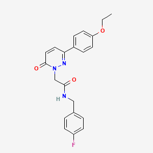 2-[3-(4-ethoxyphenyl)-6-oxopyridazin-1-yl]-N-[(4-fluorophenyl)methyl]acetamide