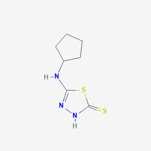 molecular formula C7H11N3S2 B2724788 5-(cyclopentylamino)-3H-1,3,4-thiadiazole-2-thione CAS No. 757192-79-3