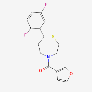 (7-(2,5-Difluorophenyl)-1,4-thiazepan-4-yl)(furan-3-yl)methanone