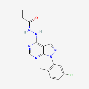 N'-[1-(5-chloro-2-methylphenyl)-1H-pyrazolo[3,4-d]pyrimidin-4-yl]propanehydrazide