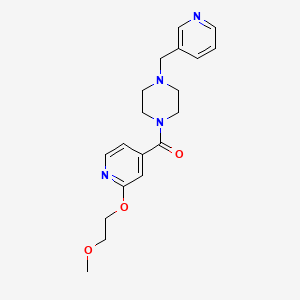 molecular formula C19H24N4O3 B2724797 (2-(2-甲氧基乙氧基)吡啶-4-基)(4-(吡啶-3-基甲基)哌嗪-1-基)甲酮 CAS No. 2034238-86-1