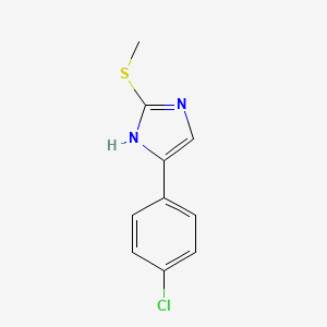 molecular formula C10H9ClN2S B2724801 5-(4-chlorophenyl)-2-(methylsulfanyl)-1H-imidazole CAS No. 67642-97-1