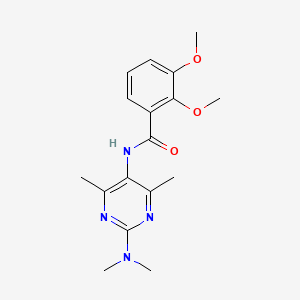 molecular formula C17H22N4O3 B2724812 N-(2-(二甲胺基)-4,6-二甲基嘧啶-5-基)-2,3-二甲氧基苯甲酰胺 CAS No. 1448058-79-4