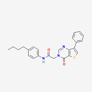 molecular formula C24H23N3O2S B2724819 N-(4-butylphenyl)-2-(4-oxo-7-phenylthieno[3,2-d]pyrimidin-3(4H)-yl)acetamide CAS No. 1105235-44-6