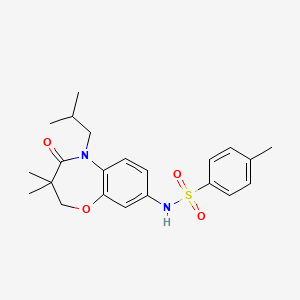 N-(5-isobutyl-3,3-dimethyl-4-oxo-2,3,4,5-tetrahydrobenzo[b][1,4]oxazepin-8-yl)-4-methylbenzenesulfonamide