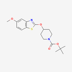 molecular formula C18H24N2O4S B2724829 Tert-butyl 4-((5-methoxybenzo[d]thiazol-2-yl)oxy)piperidine-1-carboxylate CAS No. 2034588-40-2