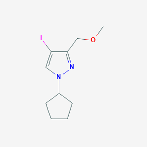 molecular formula C10H15IN2O B2724832 1-cyclopentyl-4-iodo-3-(methoxymethyl)-1H-pyrazole CAS No. 1856055-24-7