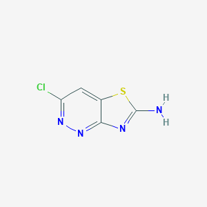 molecular formula C5H3ClN4S B2724840 3-Chloro-[1,3]thiazolo[4,5-c]pyridazin-6-amine CAS No. 1421637-49-1