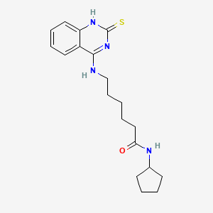 molecular formula C19H26N4OS B2724842 N-cyclopentyl-6-[(2-sulfanylidene-1H-quinazolin-4-yl)amino]hexanamide CAS No. 689266-46-4