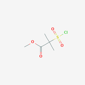 molecular formula C5H9ClO4S B2724843 Methyl 2-(chlorosulfonyl)-2-methylpropanoate CAS No. 55896-98-5