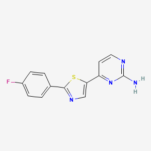 molecular formula C13H9FN4S B2724846 4-[2-(4-Fluorophenyl)-1,3-thiazol-5-yl]-2-pyrimidinamine CAS No. 1209771-56-1