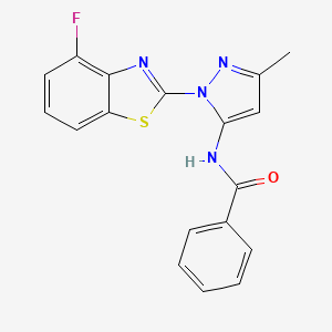 N-(1-(4-fluorobenzo[d]thiazol-2-yl)-3-methyl-1H-pyrazol-5-yl)benzamide