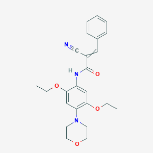 2-cyano-N-[2,5-diethoxy-4-(morpholin-4-yl)phenyl]-3-phenylprop-2-enamide