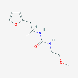 molecular formula C11H18N2O3 B2724851 1-(1-(呋喃-2-基)丙基)-3-(2-甲氧基乙基)脲 CAS No. 1207000-04-1