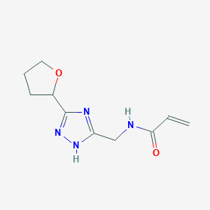 molecular formula C10H14N4O2 B2724852 N-[[3-(Oxolan-2-yl)-1H-1,2,4-triazol-5-yl]methyl]prop-2-enamide CAS No. 2305560-71-6