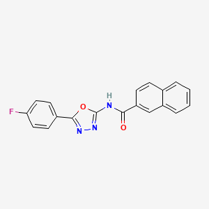 N-[5-(4-fluorophenyl)-1,3,4-oxadiazol-2-yl]naphthalene-2-carboxamide