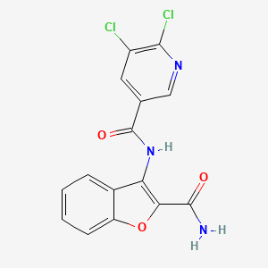 N-(2-carbamoyl-1-benzofuran-3-yl)-5,6-dichloropyridine-3-carboxamide