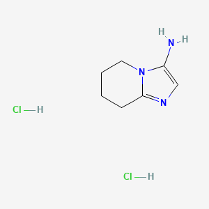 molecular formula C7H13Cl2N3 B2724872 5,6,7,8-Tetrahydroimidazo[1,2-a]pyridin-3-amine dihydrochloride CAS No. 1338709-39-9